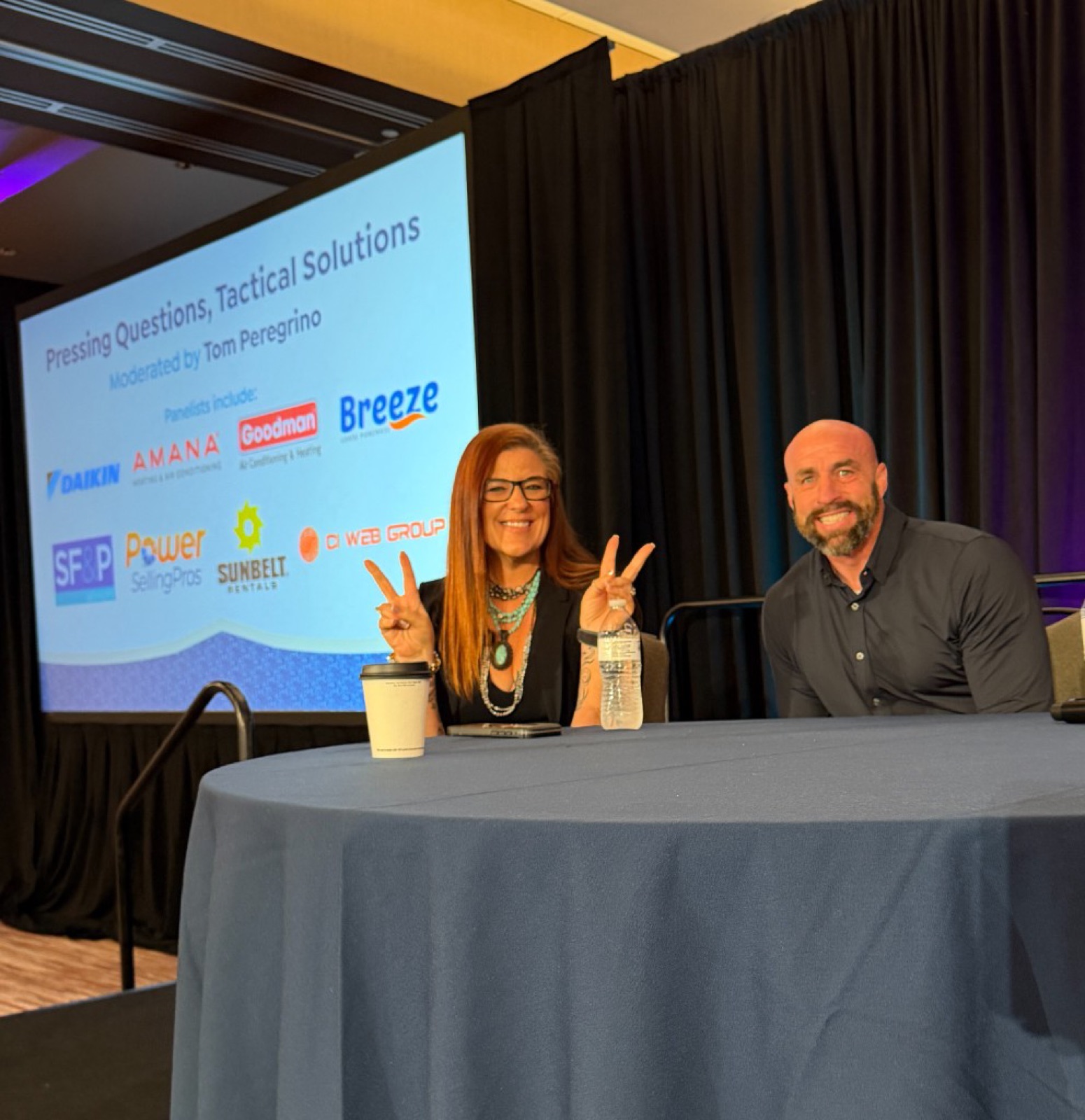 Jennifer Bagley of CI Web Group on an industry panel alongside Daikin, Amana, and Goodman