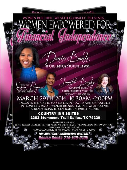 Women Empowered for Financial Independence Speaking Event