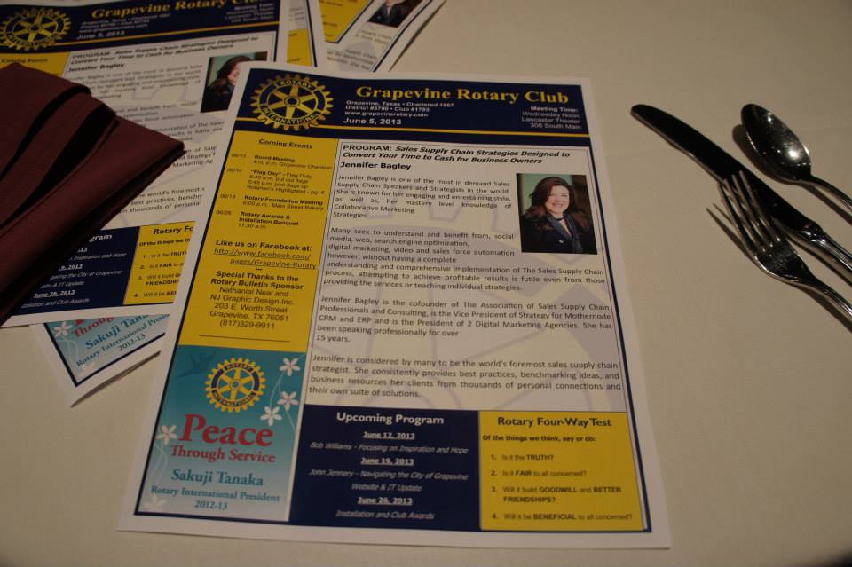 Grapevine Rotary Club Speaking Event