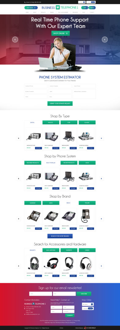 Ecommerce Website Design | Business Telephone Systems 1
