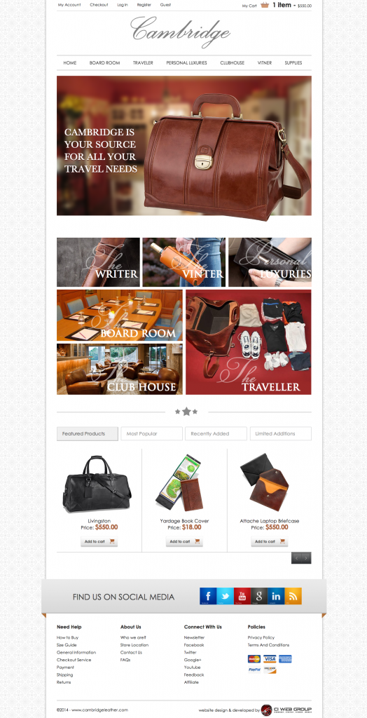 E-Commerce Website design
