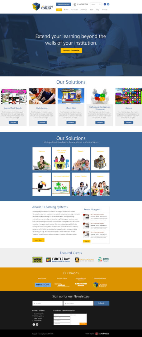 Education Website Design | E Learning Systems