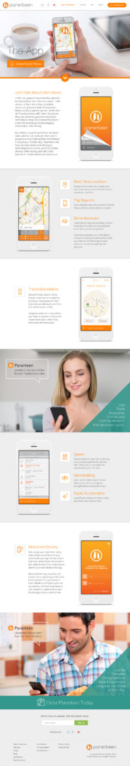 Parenteen Mobile App Website Design