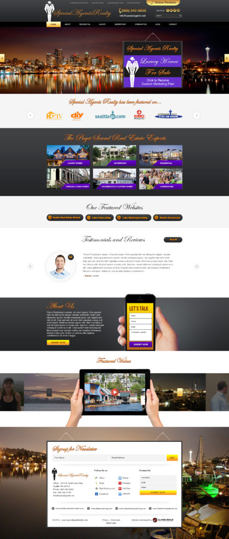 Real Estate Website Design | Special Agents Realty