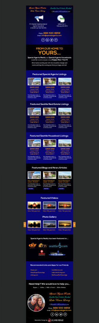 Real Estate Email Newsletter Design | Special Agents Realty