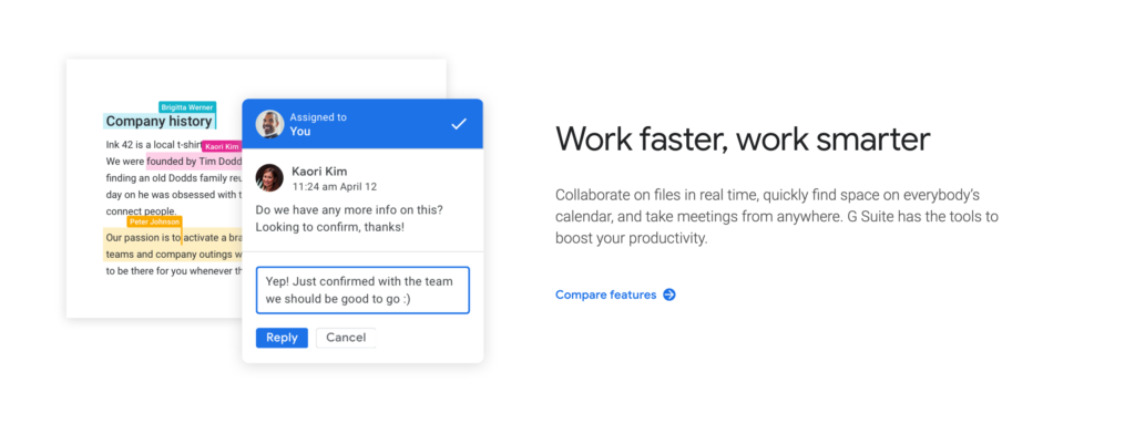 G Suite Collaborate on Files