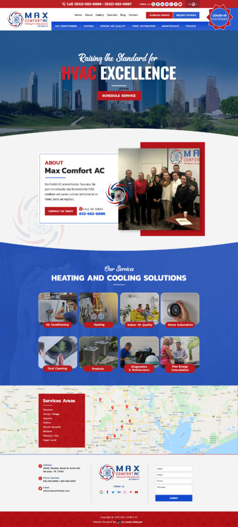 Max Comfort AC | Accelerated HVAC Success | CI Web Group Digital Marketing Agency