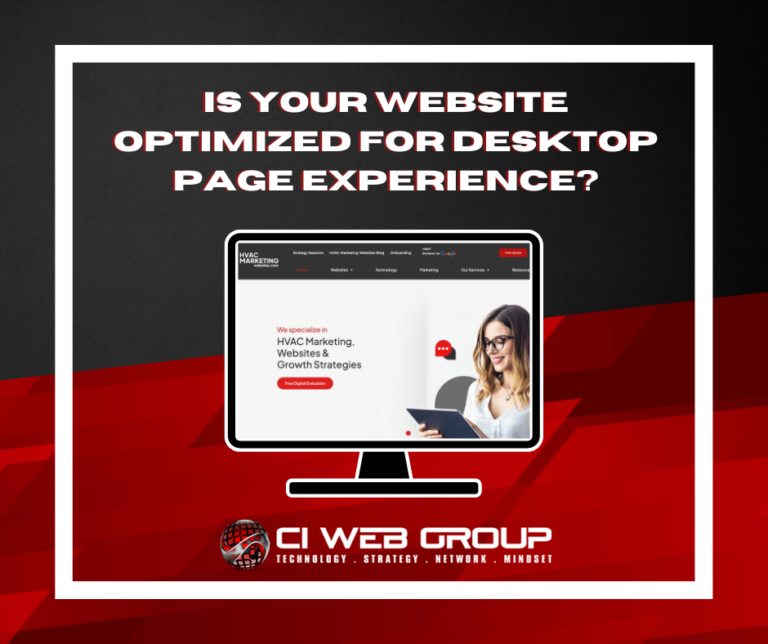 Your Website Optimized for Desktop Page Experience - CI Web Group