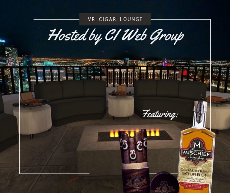 Virtual Cigar Lounge Event Hosted by CI Web Group, featuring Masculino Cigars and Fremont Mischief Distillery