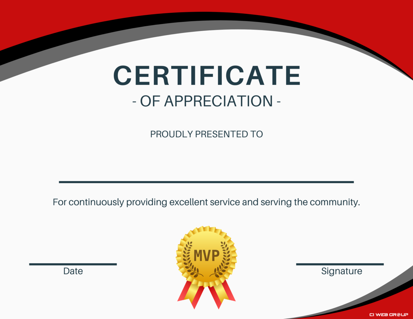 National HVAC Tech Day -Certificate of Appreciation