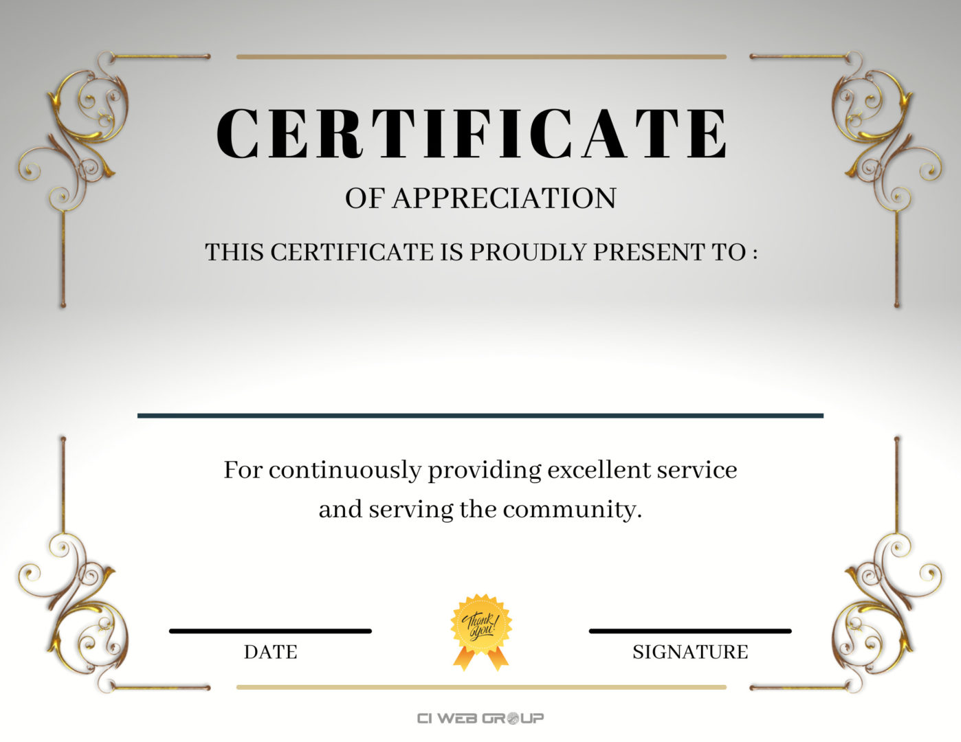 National HVAC Tech Day -Certificate of Appreciation